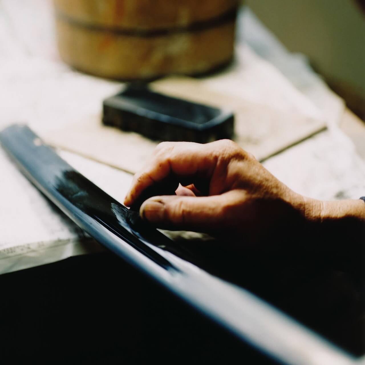 Japanese sword artisan